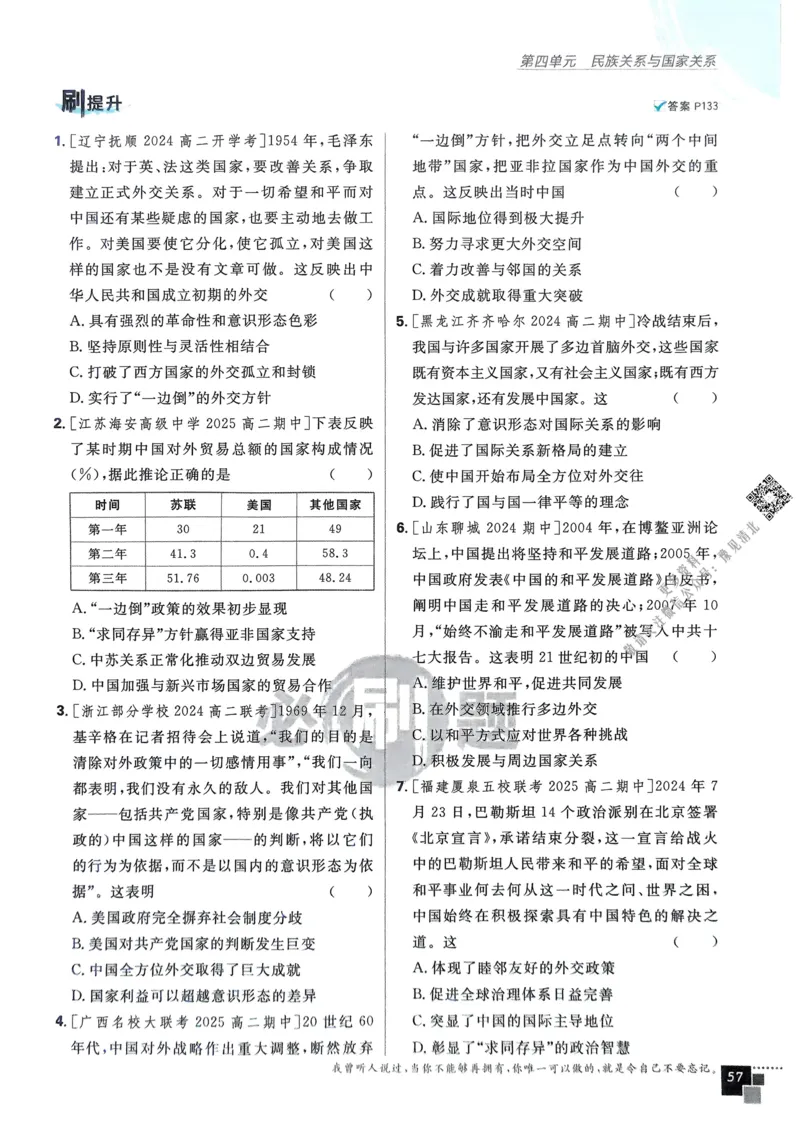 2026版高中必刷题历史选修1_历史_2026版高中必刷题历史选修1RJ