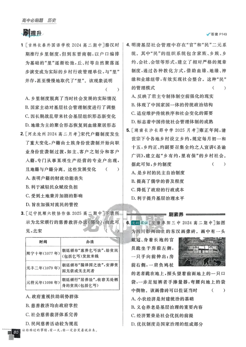 2026版高中必刷题历史选修1_历史_2026版高中必刷题历史选修1RJ