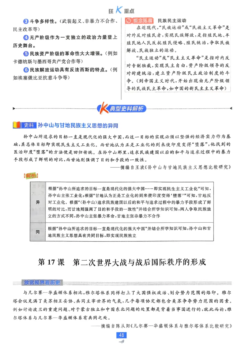 狂k重点历史必修下_历史_2026春高中必刷题历史必修下RJ