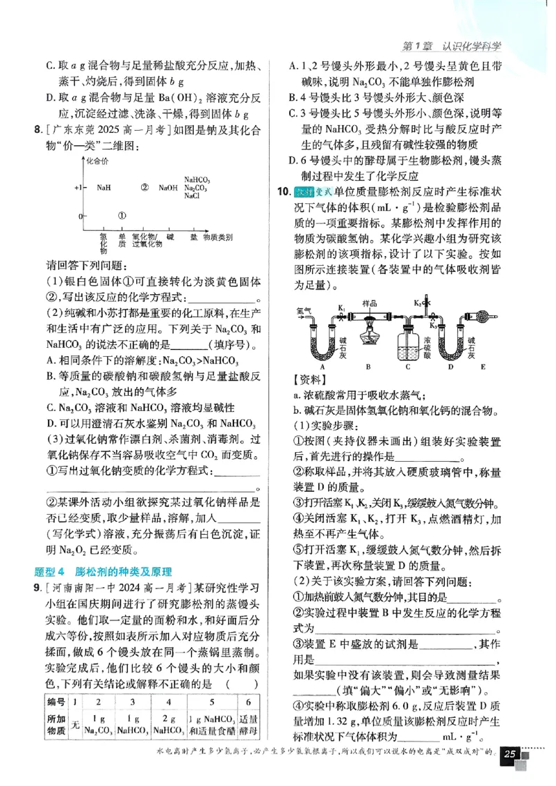 主书2026版高中必刷题化学LK版必修1_化学_2026版高中必刷题化学《鲁科》_化学-鲁科-必修一
