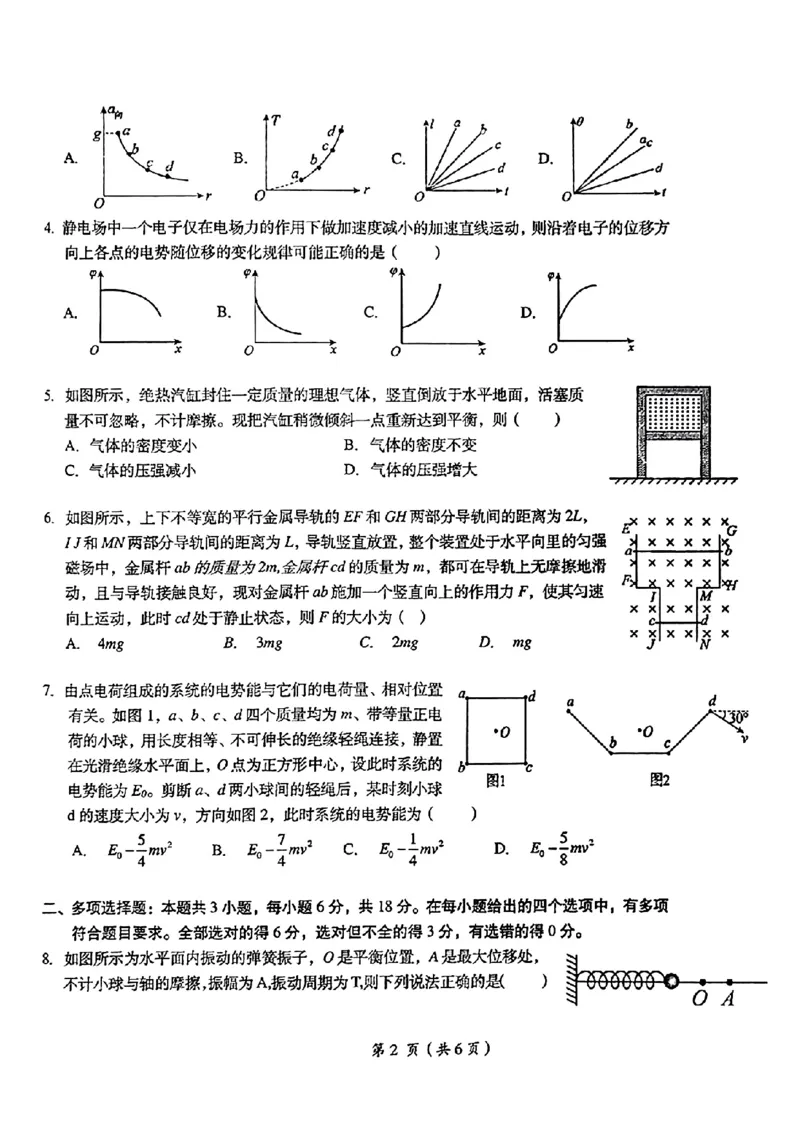 鹰潭市2024届高三第一次模拟考试-物理_2024年3月_013月合集_2024届江西省鹰潭市高三下学期第一次模拟考试_2024届江西省鹰潭市高三下学期第一次模拟考试物理试卷