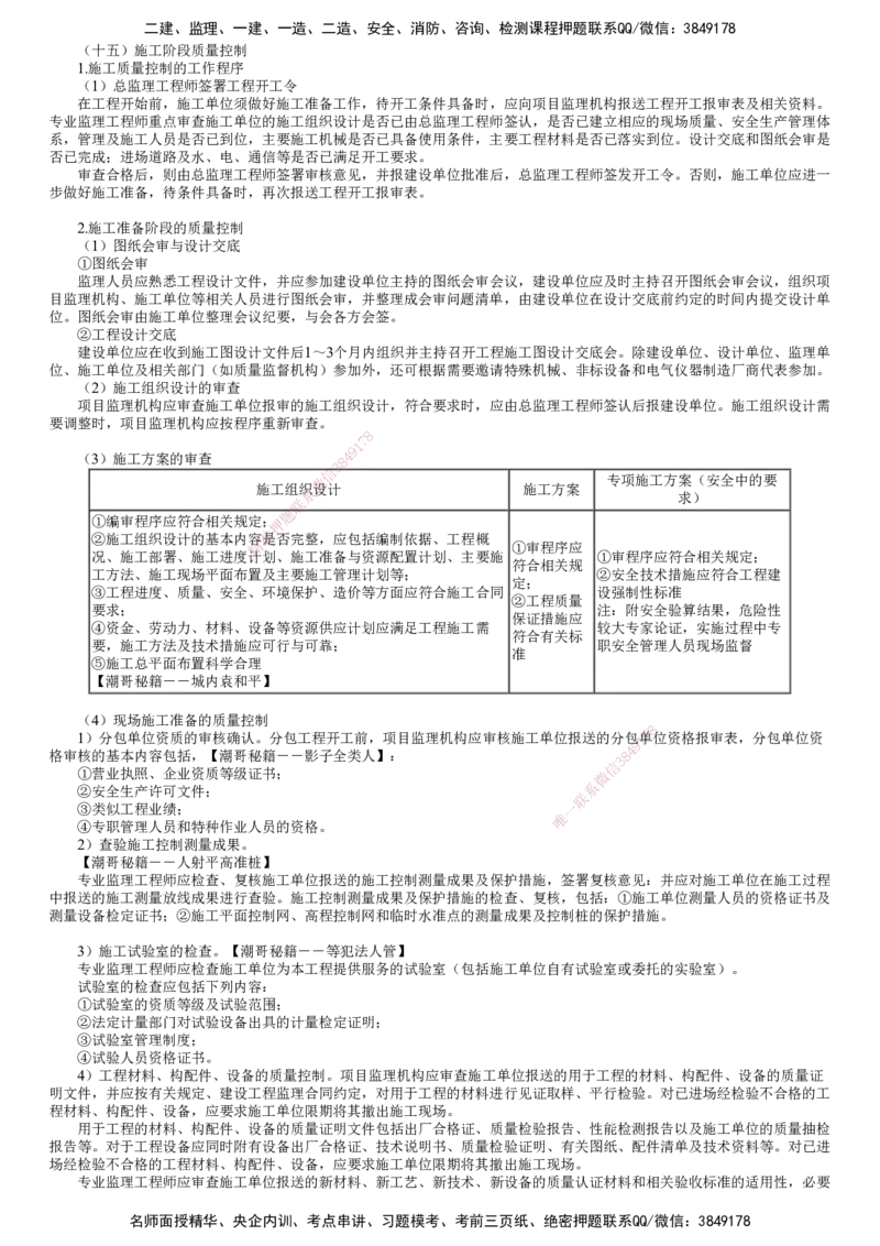 第04讲　知识点串讲（四）_监理工程师_2025监理工程师_2025年监理工程师SVIP_2025年监理土建案例SVIP_04-冲刺串讲✿考点强化✿小灶集训
