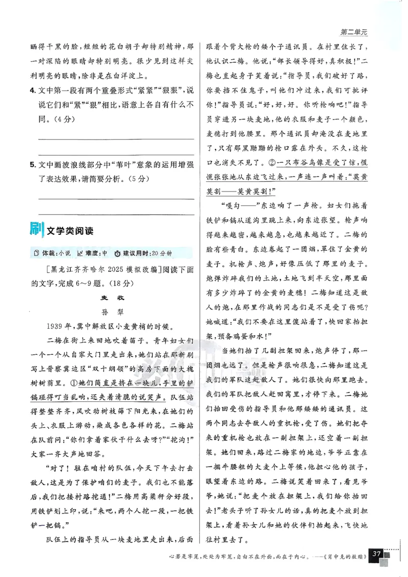 主书语文选修中_2026版高中必刷题_语文_2026版高中必刷春语文选修中