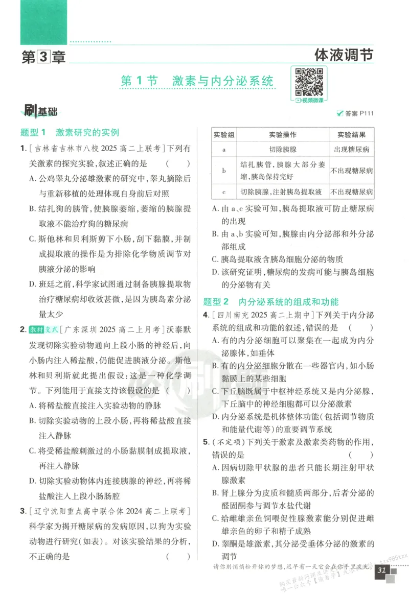 主书_生物_2026版高中必刷题生物人教版_2026版高中必刷题生物选修1RJ(1)