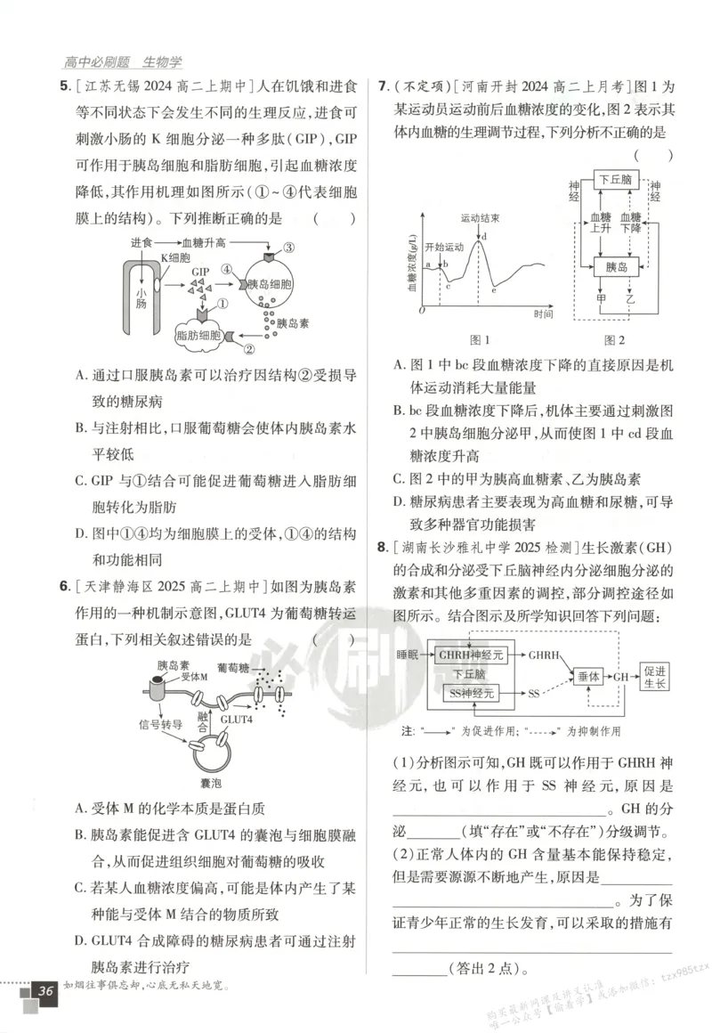 主书_生物_2026版高中必刷题生物人教版_2026版高中必刷题生物选修1RJ(1)