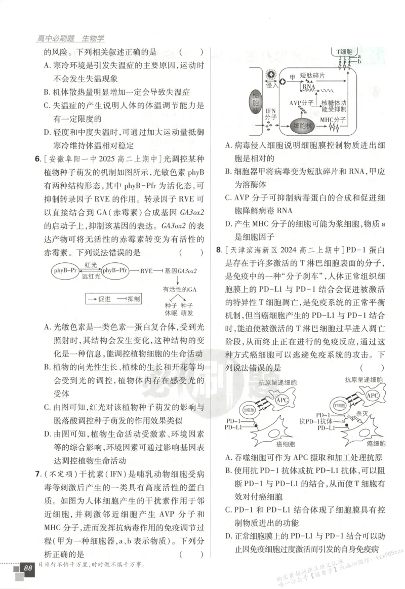 主书_生物_2026版高中必刷题生物人教版_2026版高中必刷题生物选修1RJ(1)