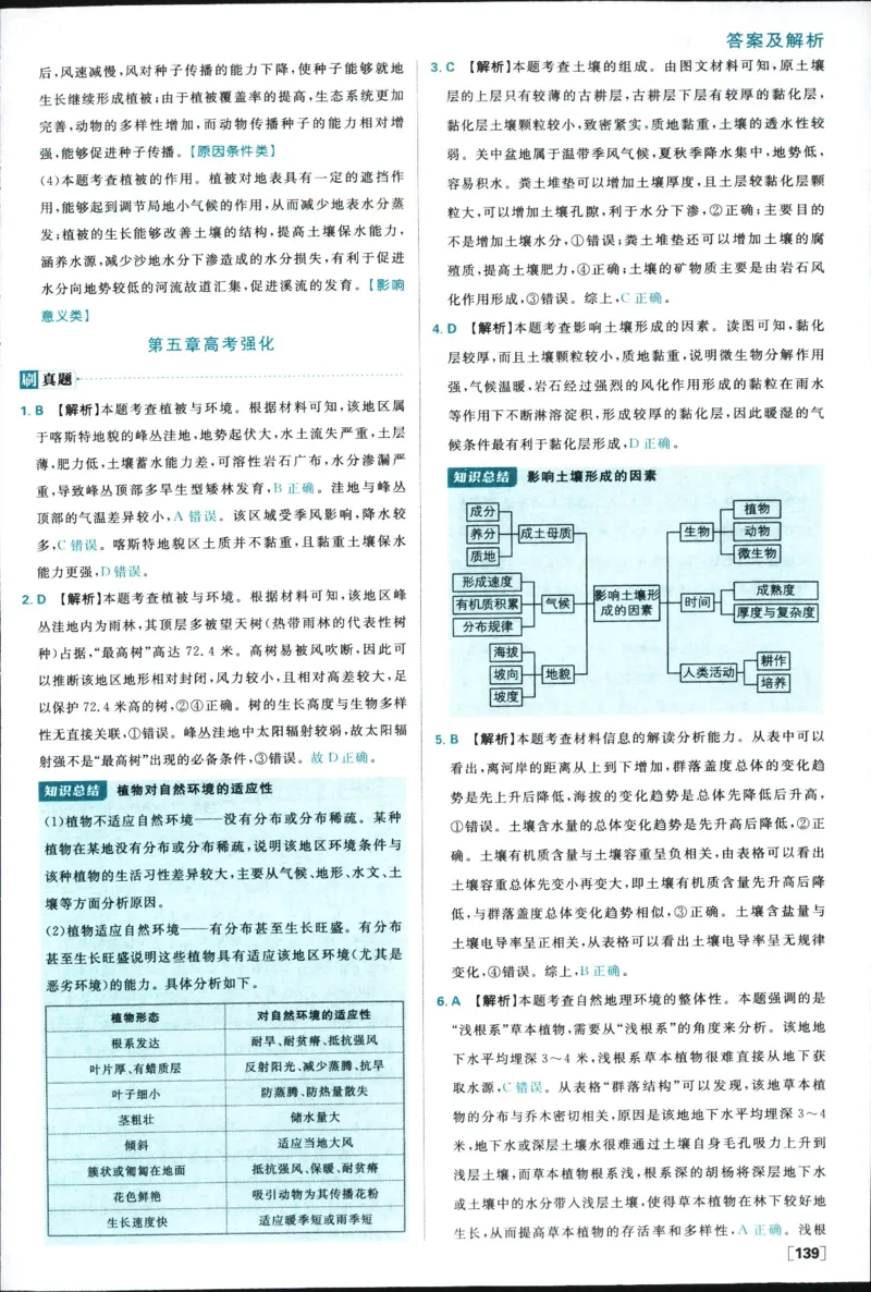 答案_地理_2026版高中必刷题地理《人教》_2026版高中必刷题地理必修1RJ