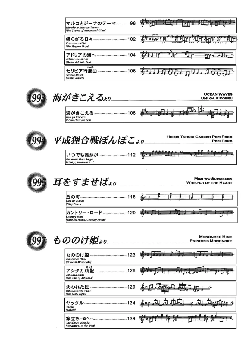 宫崎骏动画作品选曲2003_一万首著名钢琴曲谱哈农贝多芬合集视频教学电子版高清无水印可打印_02现代钢琴谱合集_久石让钢琴谱全集