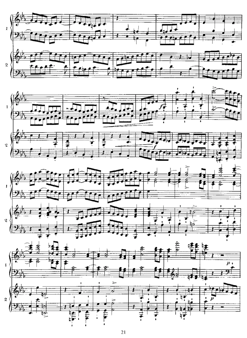 四手联弹贝多芬主题变奏曲VariationsonaThemebyBeethoven,Op35(2Piano)_一万首著名钢琴曲谱哈农贝多芬合集视频教学电子版高清无水印可打印_1古典钢琴知名音乐家谱_圣桑钢琴谱全集