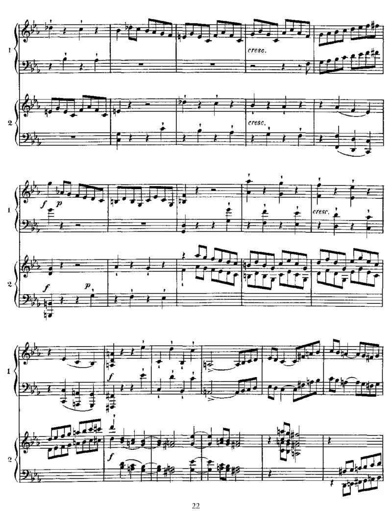 四手联弹贝多芬主题变奏曲VariationsonaThemebyBeethoven,Op35(2Piano)_一万首著名钢琴曲谱哈农贝多芬合集视频教学电子版高清无水印可打印_1古典钢琴知名音乐家谱_圣桑钢琴谱全集