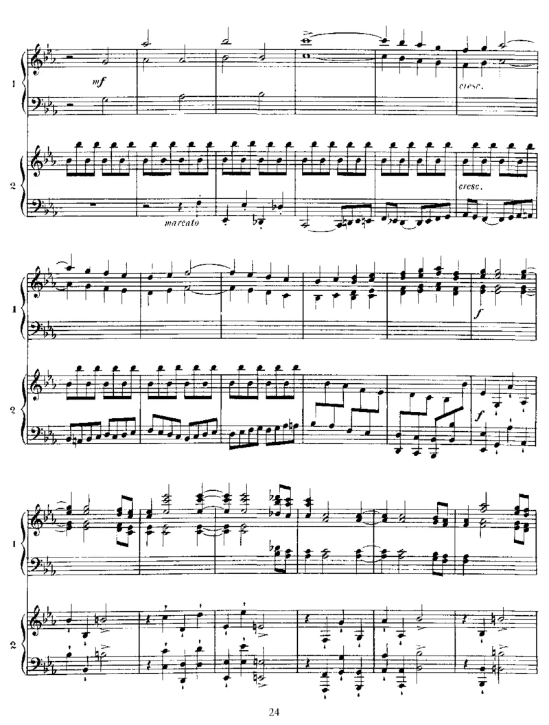 四手联弹贝多芬主题变奏曲VariationsonaThemebyBeethoven,Op35(2Piano)_一万首著名钢琴曲谱哈农贝多芬合集视频教学电子版高清无水印可打印_1古典钢琴知名音乐家谱_圣桑钢琴谱全集
