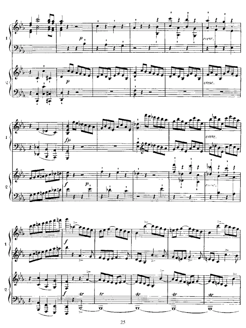 四手联弹贝多芬主题变奏曲VariationsonaThemebyBeethoven,Op35(2Piano)_一万首著名钢琴曲谱哈农贝多芬合集视频教学电子版高清无水印可打印_1古典钢琴知名音乐家谱_圣桑钢琴谱全集