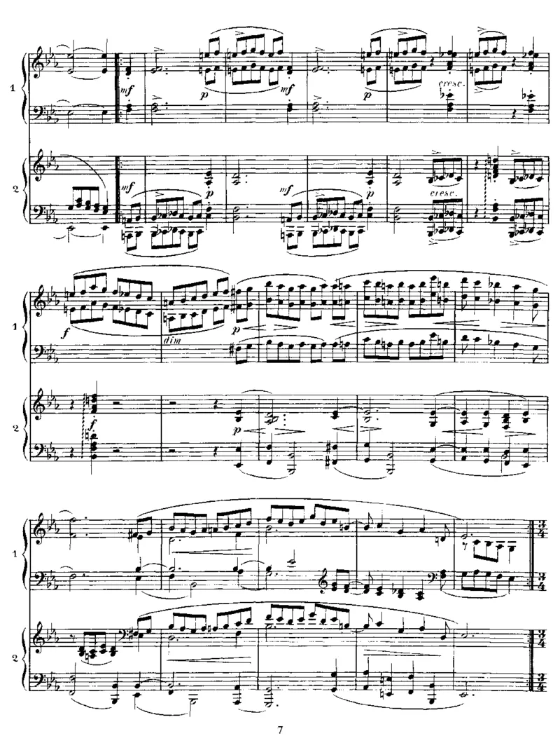 四手联弹贝多芬主题变奏曲VariationsonaThemebyBeethoven,Op35(2Piano)_一万首著名钢琴曲谱哈农贝多芬合集视频教学电子版高清无水印可打印_1古典钢琴知名音乐家谱_圣桑钢琴谱全集