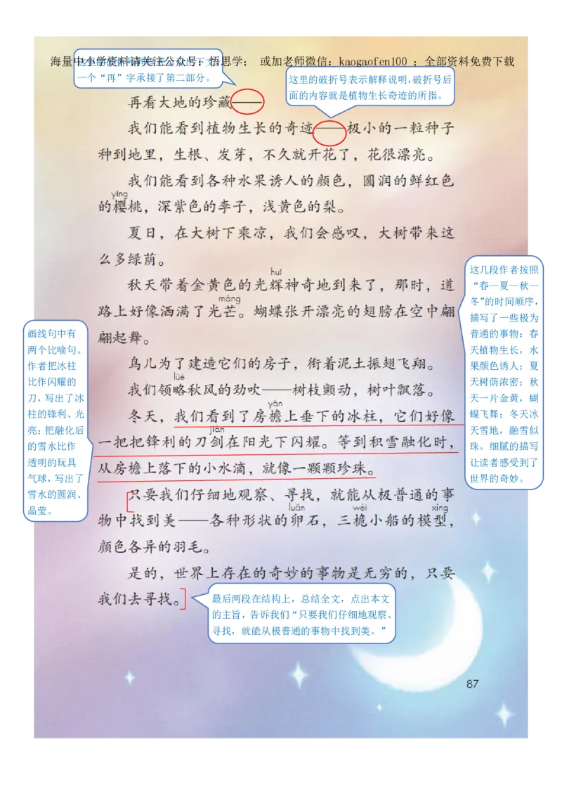 小学三年级下册部编版语文全册每课课堂笔记_小学1-6年级全部试卷_语文_三年级_3-8-2、小学三年级语文下册_3-8-2-1、学习资料、复习、知识点、归纳汇总_部编版
