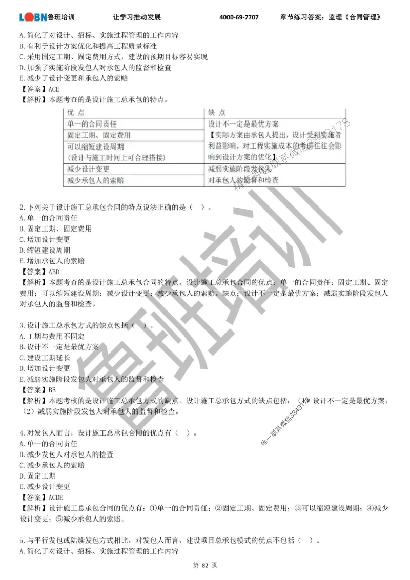 监理章节练习《合同管理》含答案解析_监理工程师_2025监理工程师_2025年监理工程师SVIP_2025年监理合同管理SVIP_01-精华文档✿电子教材✿历年真题