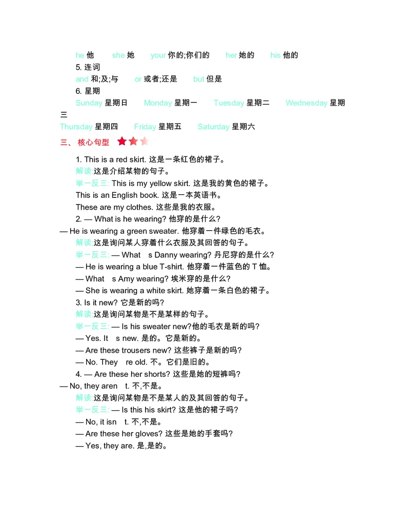 四年级上册英语冀教版知识要点_小学1-6年级全部试卷_英语_四年级_3-9-5、小学四年级英语上册_3-9-5-1、复习、知识点、归纳汇总_冀教版