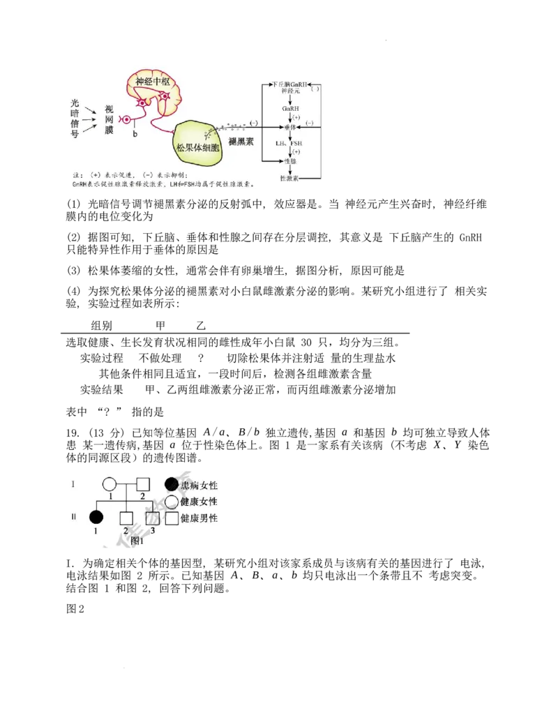 高三生物试卷（学生版）_2024年5月_01按日期_13号_2024届湖南省A佳教育5月高三模拟考试_湖南省A佳教育2023-2024年高三下学期5月模拟考试生物试题