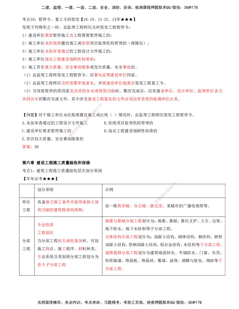 打印版王少杰-监理-土建三控-考前密训1(1)_监理工程师_2025监理工程师_2025年监理工程师SVIP_2025年监理土建控制SVIP_04-冲刺串讲✿考点强化✿小灶集训_讲义