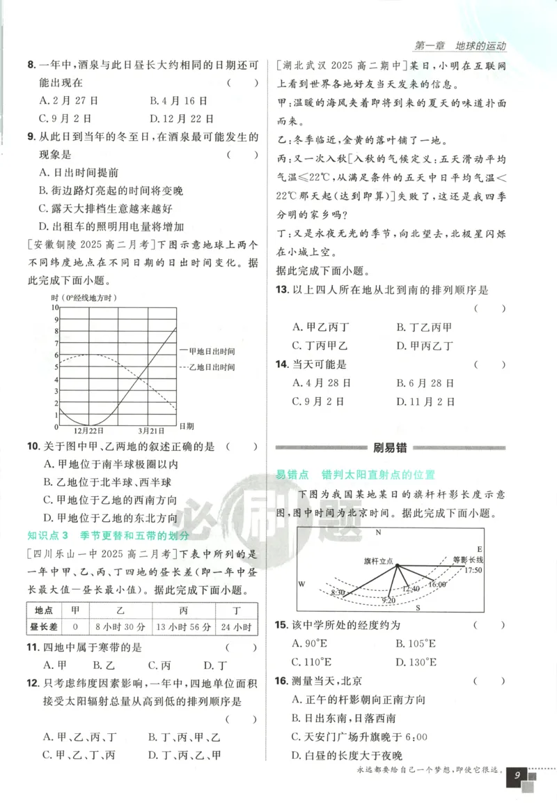 主书_地理_2026版高中必刷题地理《中图版》_2026版高中必刷题地理选修1ZT