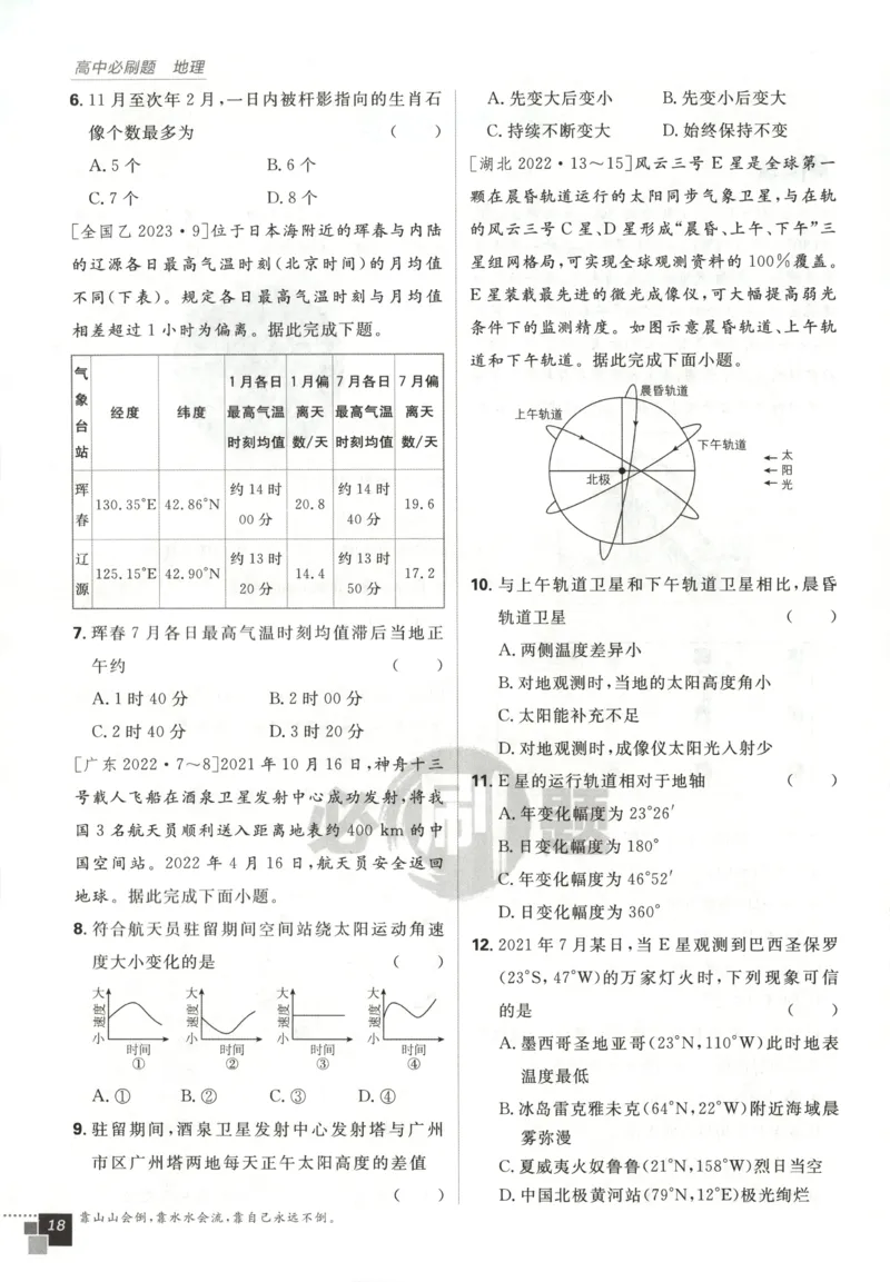 主书_地理_2026版高中必刷题地理《中图版》_2026版高中必刷题地理选修1ZT