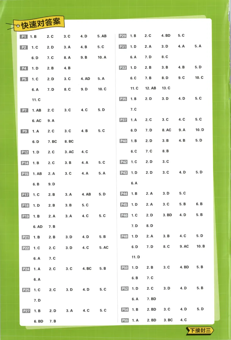 答案_化学_2026版高中必刷题化学《鲁科》_高中必刷题化学选修1LK
