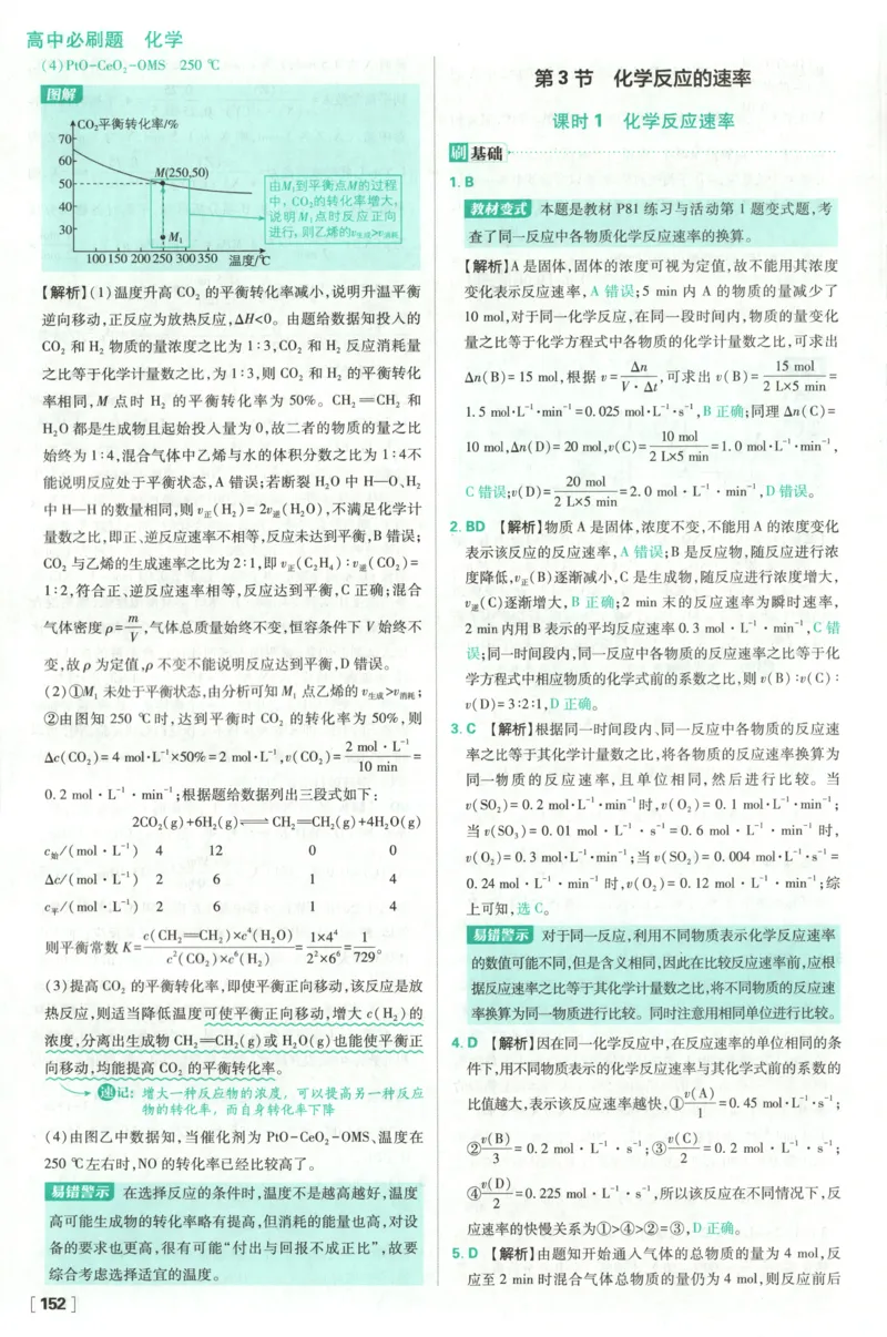 答案_化学_2026版高中必刷题化学《鲁科》_高中必刷题化学选修1LK