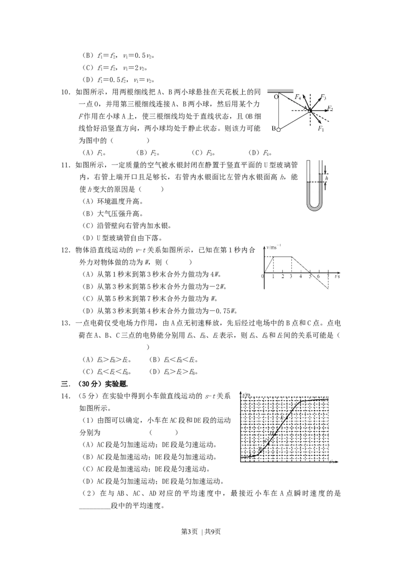2007年上海高考物理真题及答案_zz20高中真题试卷_物理高考真题试卷_旧1990-2007&middot;高考物理真题_1990-2007&middot;高考物理真题&middot;word_上海