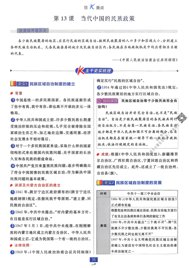 2026版高中必刷题历史选修1狂K重点_历史_2026版高中必刷题历史选修1RJ