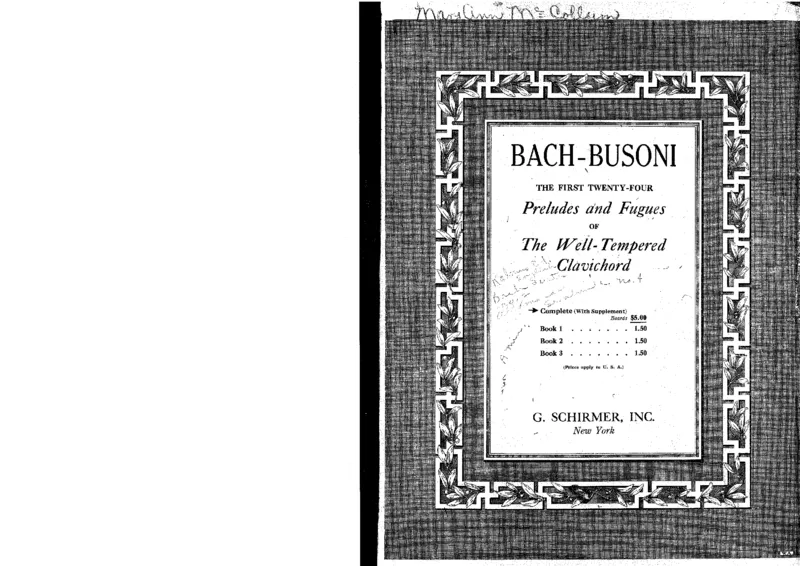 巴赫-平均律第一册（布索尼版）_一万首著名钢琴曲谱哈农贝多芬合集视频教学电子版高清无水印可打印_1古典钢琴知名音乐家谱_巴赫钢琴谱全集_平均律（布索尼版）