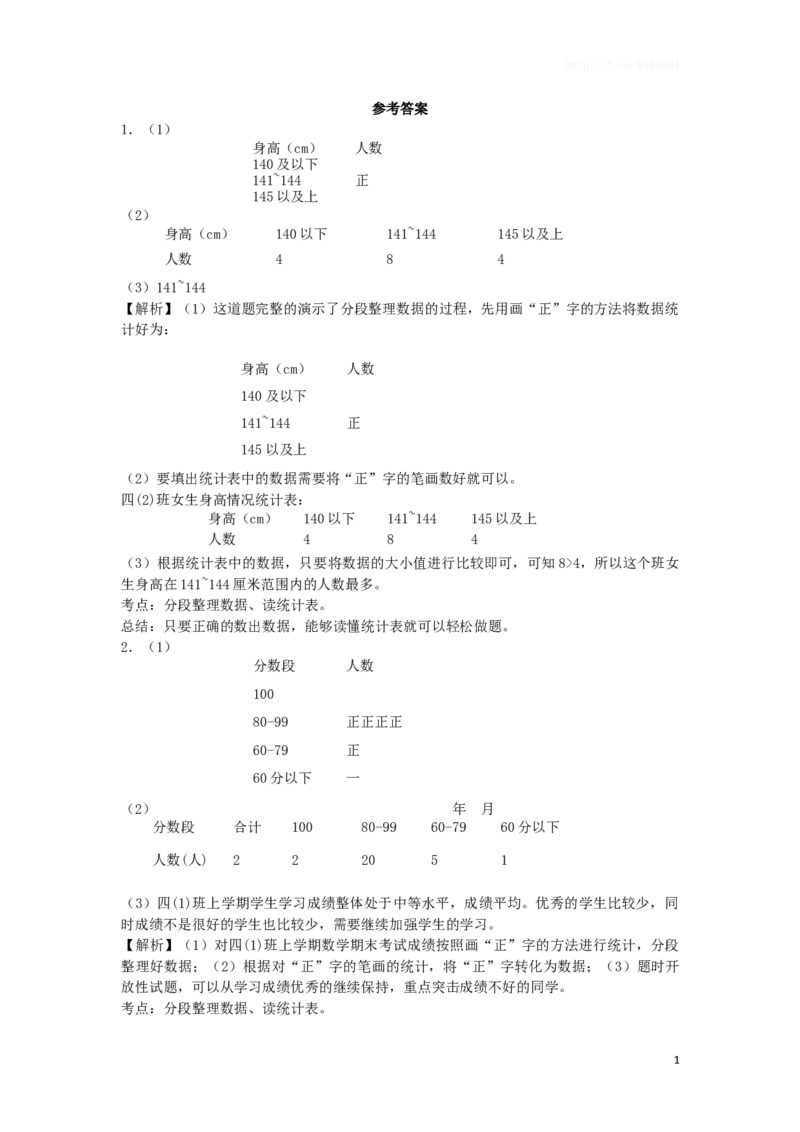 四年级上数学练习题-分类整理数据-苏教版_小学1-6年级全部试卷_数学_四年级_3-9-3、小学四年级数学上册_3-9-3-2、练习题、作业、试题、试卷_苏教版_课时练