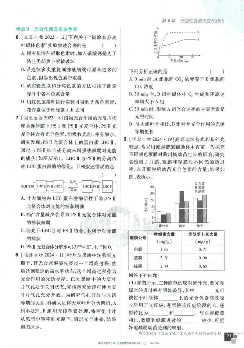 2026版《高中必刷题》生物RJ必修1_生物_2026版高中必刷题生物人教版_2026版高中必刷题生物必修1RJ
