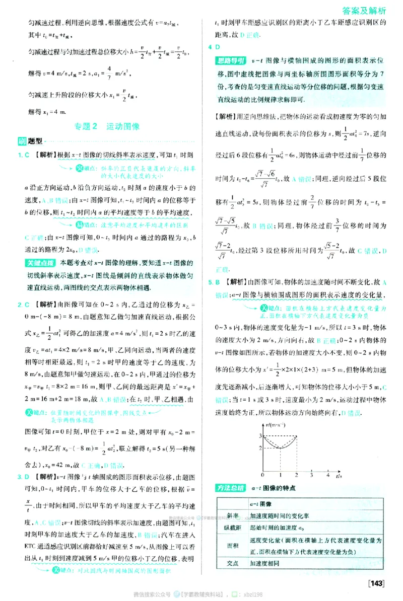 2026版《高中必刷题》物理RJ必修1答案及解析_2026版高中必刷题_物理_2026版高中必刷题物理人教版_2026版高中必刷题物理必修一人教版