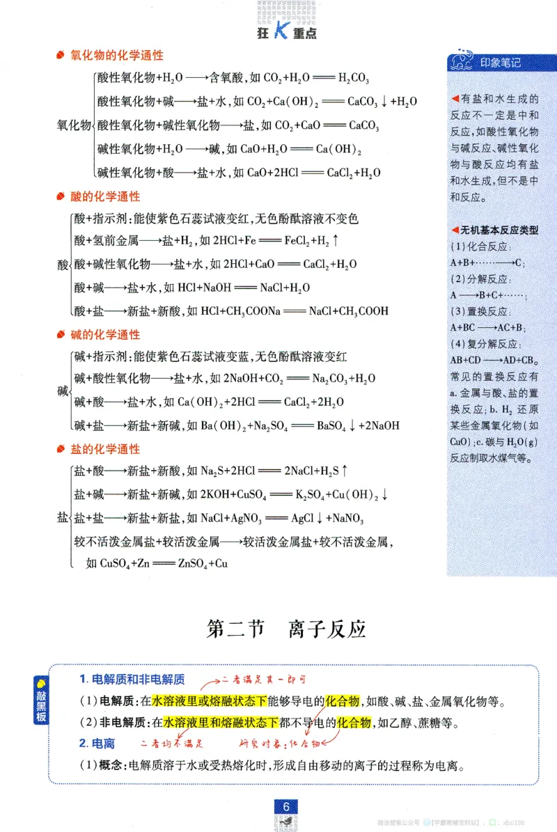 26版化学必刷题狂K重点（必修一）_化学_2026版高中必刷题化学《人教》_2026版高中必刷题化学必修一（人教版）