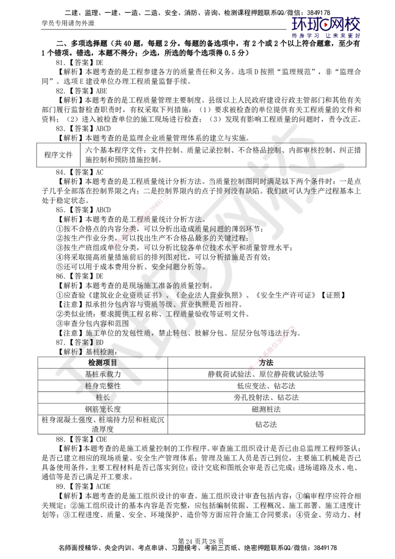 查缺补漏（一）_监理工程师_2025监理工程师_2025年监理工程师SVIP_2025年监理土建控制SVIP_03-习题精析✿实战特训✿模考通关_18-控制《查缺补漏卷》李娜HQ_讲义