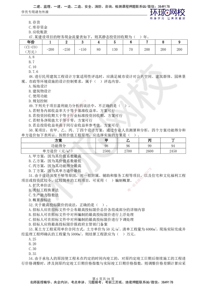 查缺补漏（一）_监理工程师_2025监理工程师_2025年监理工程师SVIP_2025年监理土建控制SVIP_03-习题精析✿实战特训✿模考通关_18-控制《查缺补漏卷》李娜HQ_讲义