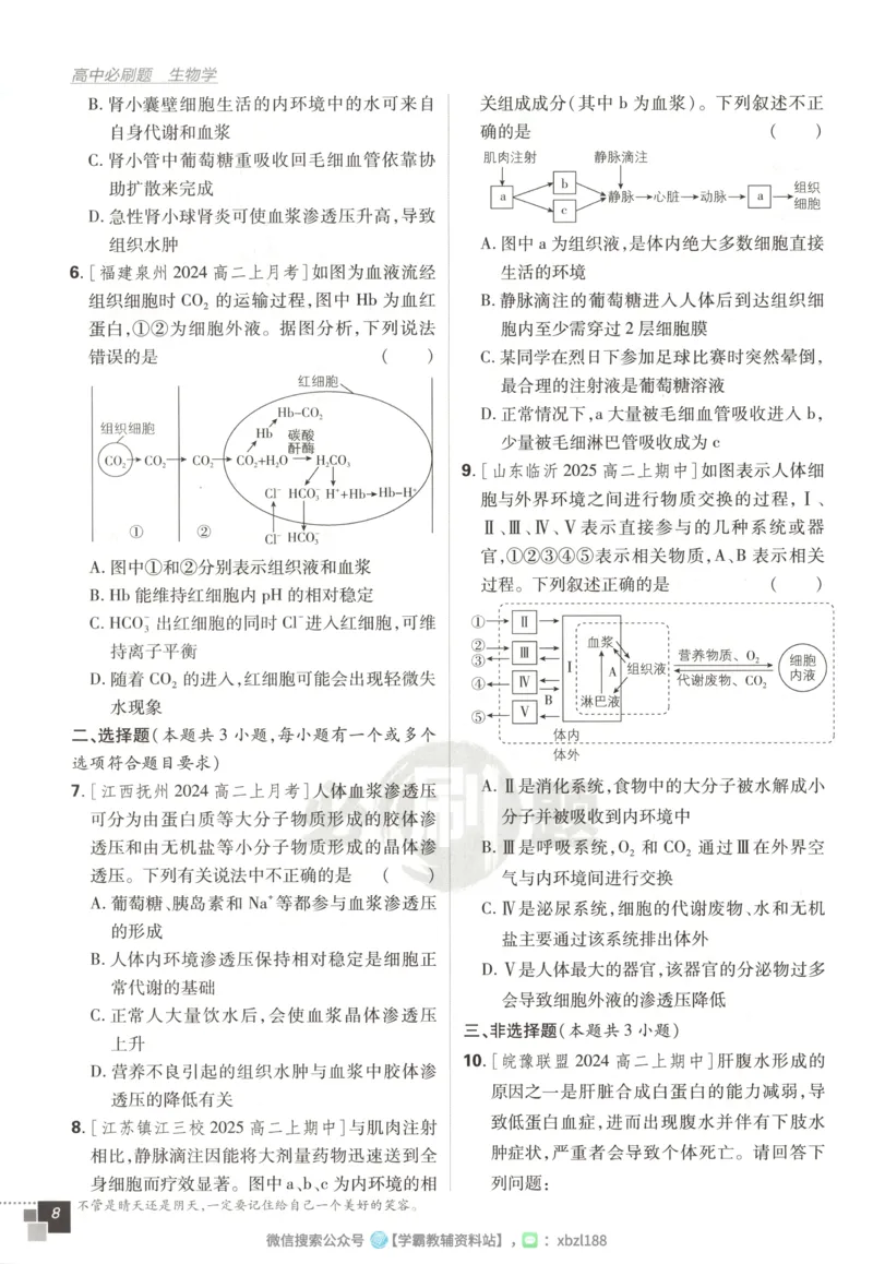 主书_生物_2026版高中必刷题生物人教版_2026版高中必刷题生物选修1RJ