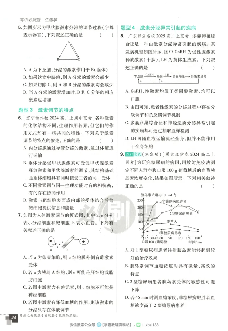 主书_生物_2026版高中必刷题生物人教版_2026版高中必刷题生物选修1RJ