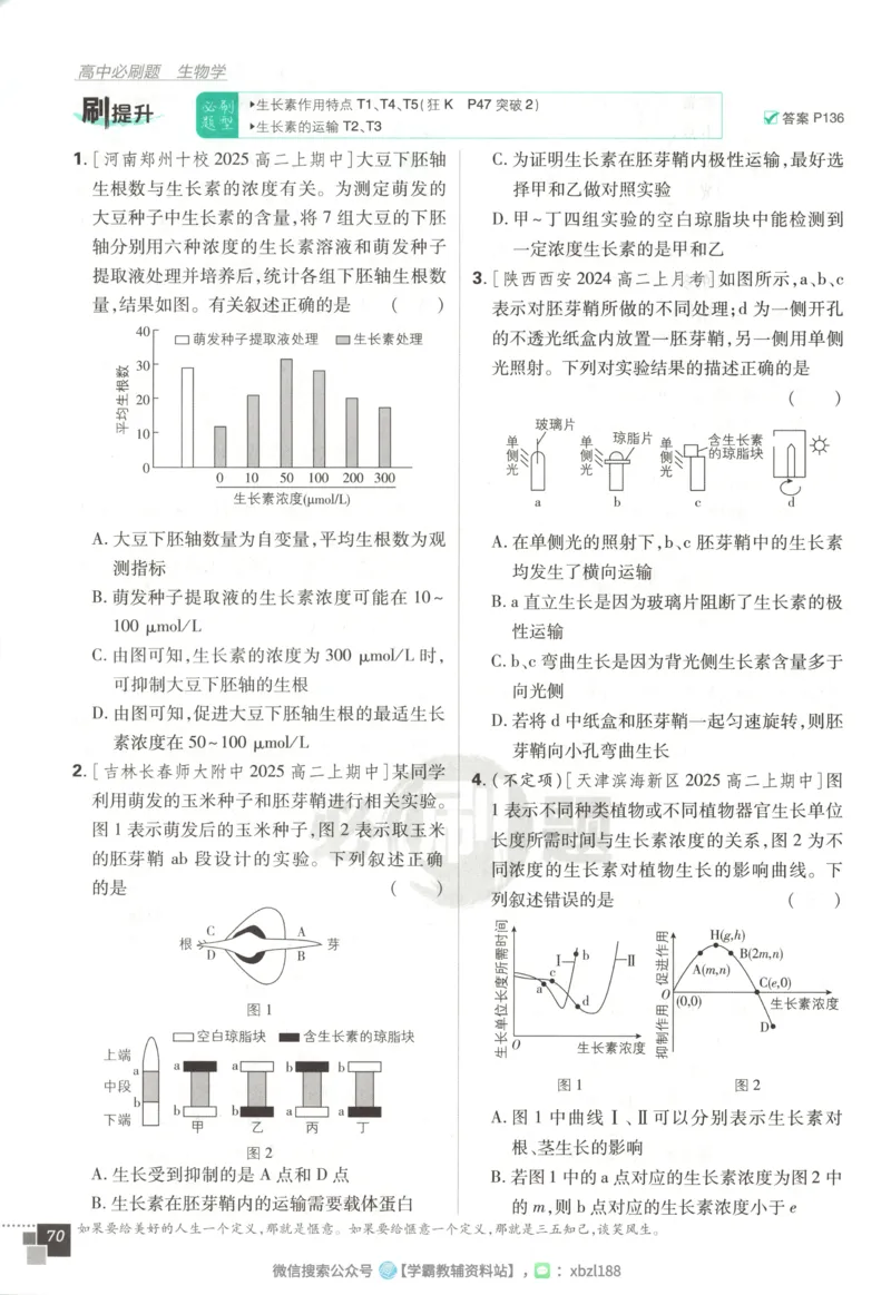 主书_生物_2026版高中必刷题生物人教版_2026版高中必刷题生物选修1RJ