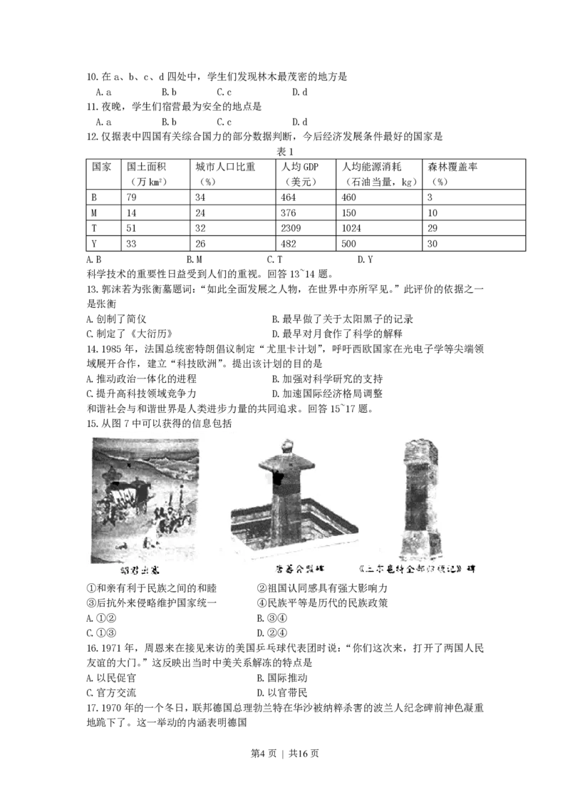2007年天津高考文科综合真题及答案_zz20高中真题试卷_政治高考真题试卷_旧1990-2007&middot;高考政治真题_1990-2007&middot;高考政治真题&middot;PDF_2001-2007年各地高考历年文综真题_天津