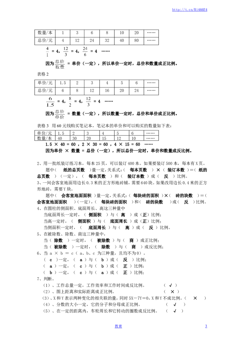 正比例和反比例同步练习2_小学1-6年级全部试卷_数学_六年级_3-11-4、小学六年级数学下册_3-11-4-2、练习题、作业、试题、试卷_苏教版_课时练