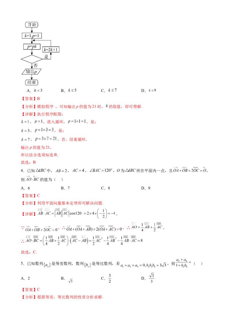 高三理科数学开学摸底考（全国甲卷、乙卷通用）（解析版）_2024年4月_其他_2023-2024学年高三下学期开学摸底考试卷_2023-2024学年高三数学下学期开学摸底考试卷