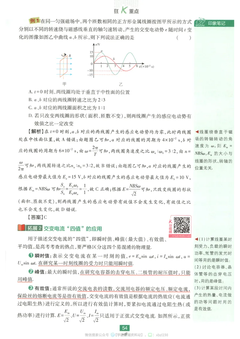 狂K重点_2026版高中必刷题_物理_2026版高中必刷题物理人教版_2026版高中必刷题物理选修二人教版