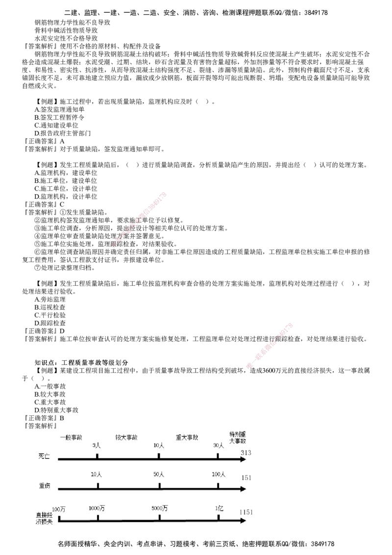 第01讲　建设工程质量缺陷及事故处理_监理工程师_2025监理工程师_2025年监理工程师SVIP_2025年监理土建控制SVIP_03-习题精析✿实战特训✿模考通关_质量控制（土建）（2025）