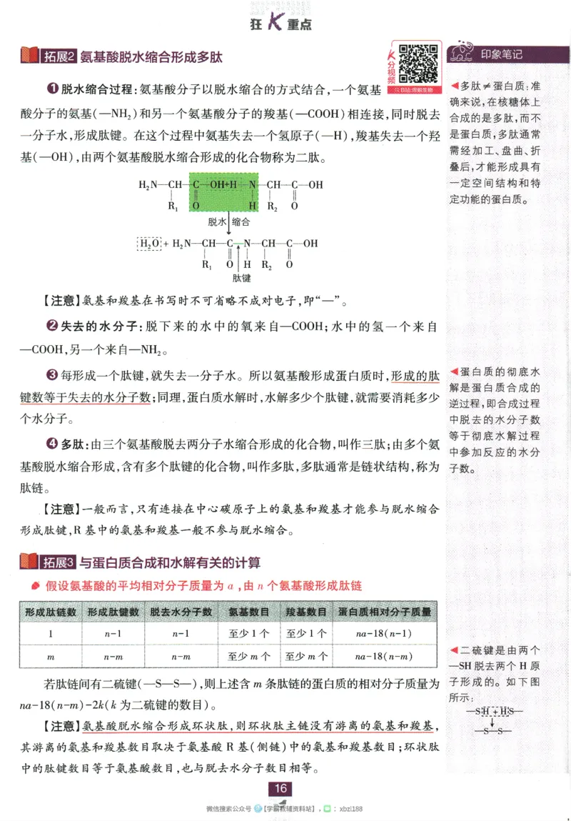 2026版《高中必刷题》生物RJ必修1狂K重点_生物_2026版高中必刷题生物人教版_2026版高中必刷题生物必修1RJ
