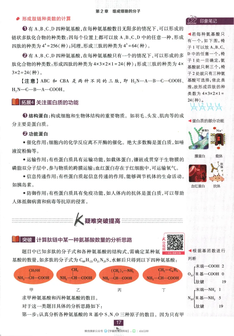 2026版《高中必刷题》生物RJ必修1狂K重点_生物_2026版高中必刷题生物人教版_2026版高中必刷题生物必修1RJ