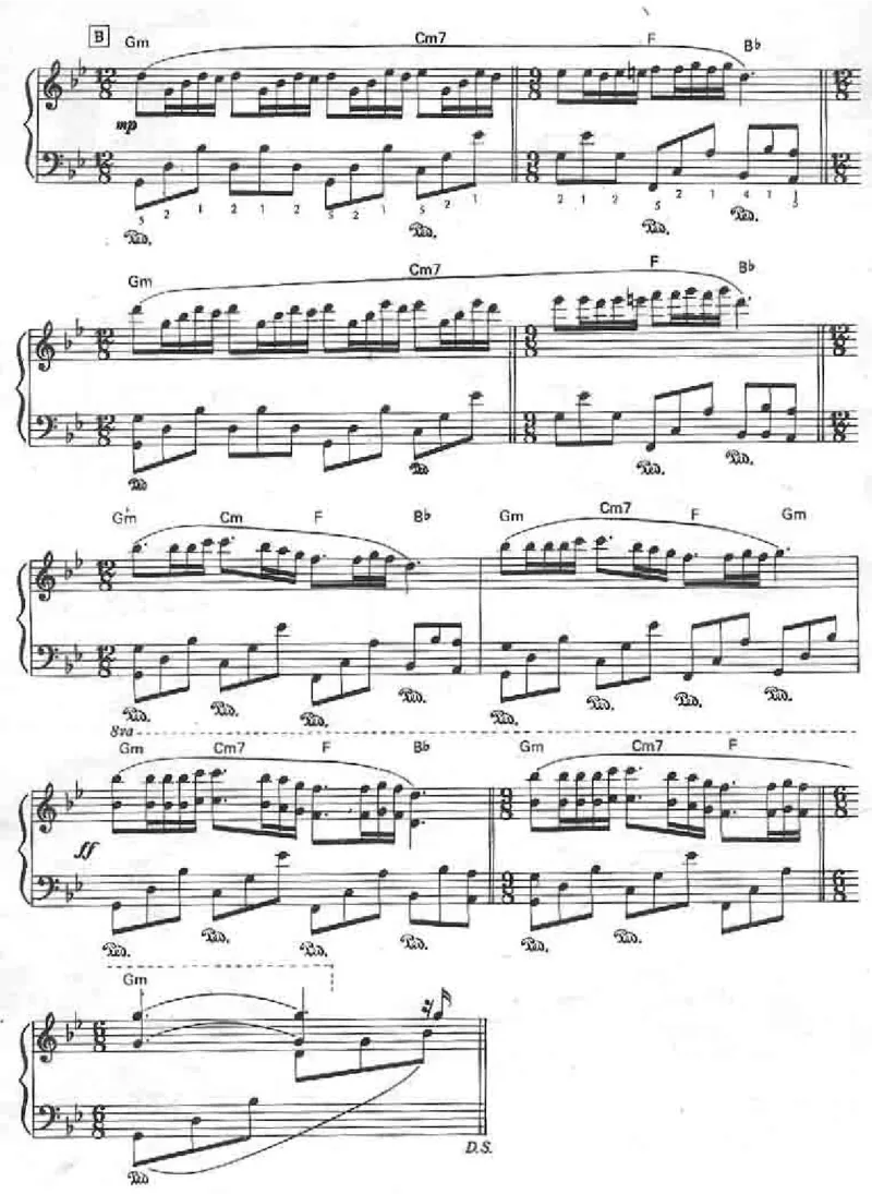 梦中的婚礼_一万首著名钢琴曲谱哈农贝多芬合集视频教学电子版高清无水印可打印_02现代钢琴谱合集_理查德克莱德曼钢琴谱全集