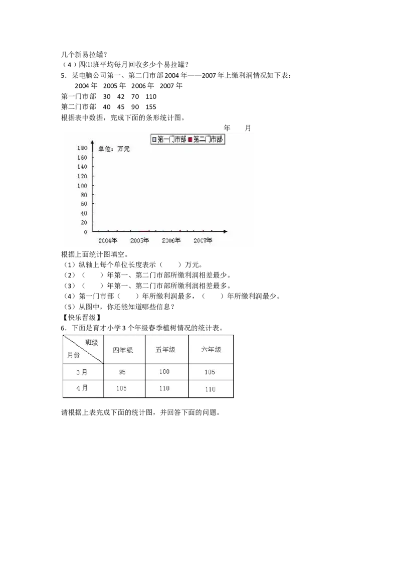 第七单元测试卷B_小学1-6年级全部试卷_数学_四年级_3-9-4、小学四年级数学下册_3-9-4-2、练习题、作业、试题、试卷_冀教版_单元测试卷