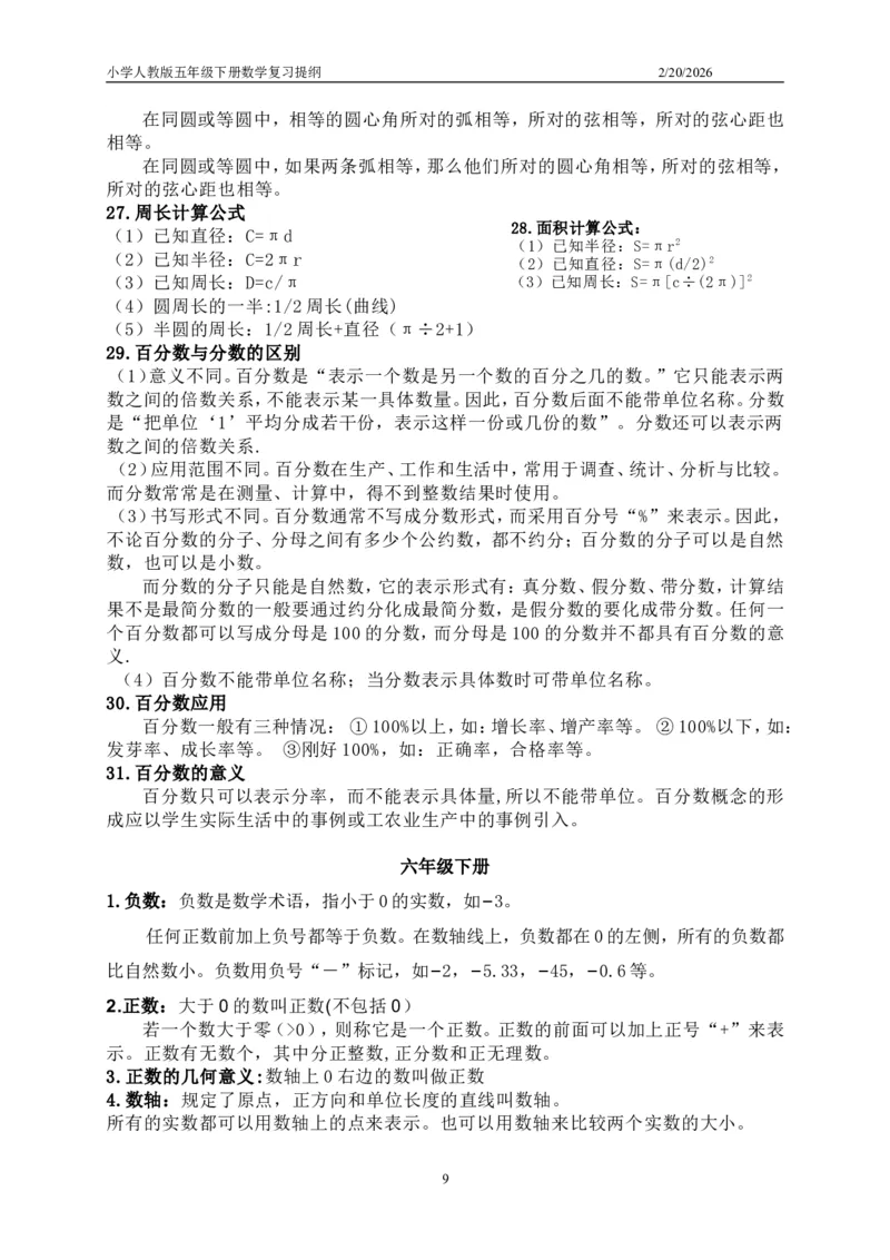 最新人教版五六年级数学知识点总结_小学1-6年级全部试卷_数学_五年级_3-10-3、小学五年级数学上册_3-10-3-1、复习、知识点、归纳汇总_人教版