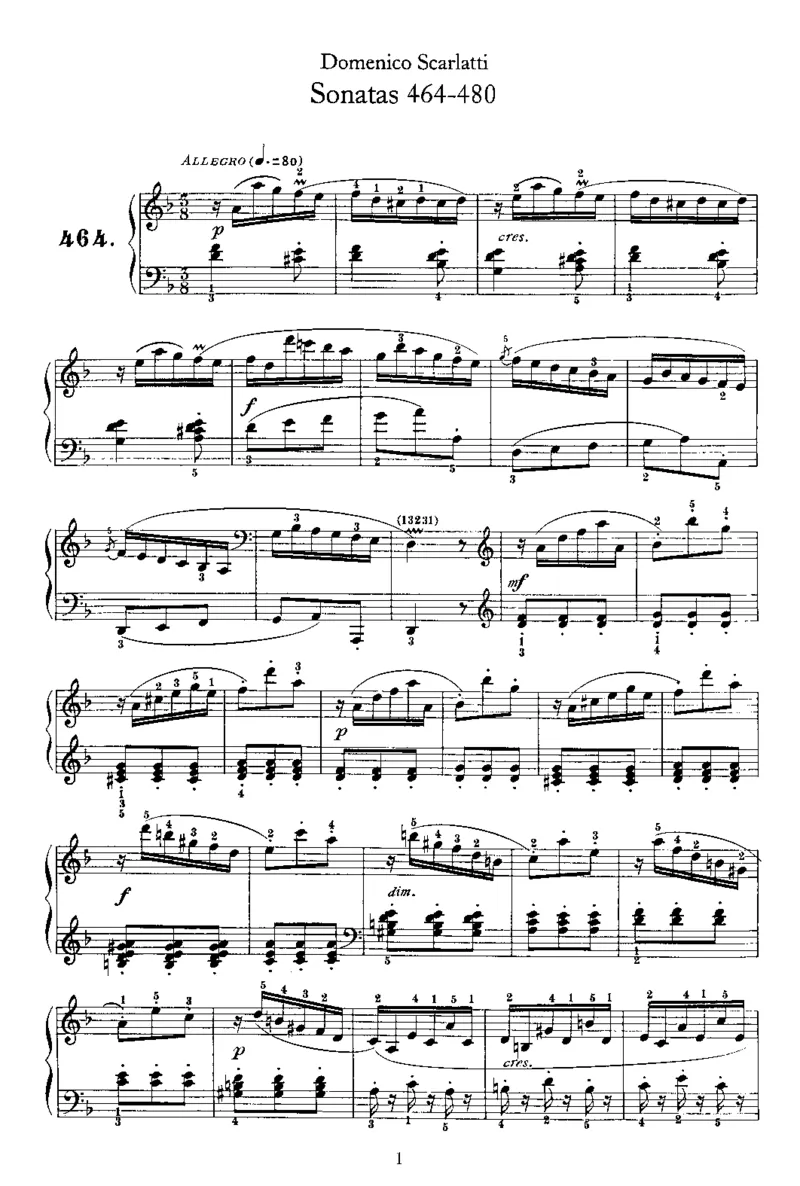 斯卡拉蒂钢琴奏鸣曲全集500首第464-480首ScarlattiSonatas钢琴谱_一万首著名钢琴曲谱哈农贝多芬合集视频教学电子版高清无水印可打印_1古典钢琴知名音乐家谱_斯卡拉蒂钢琴谱全集