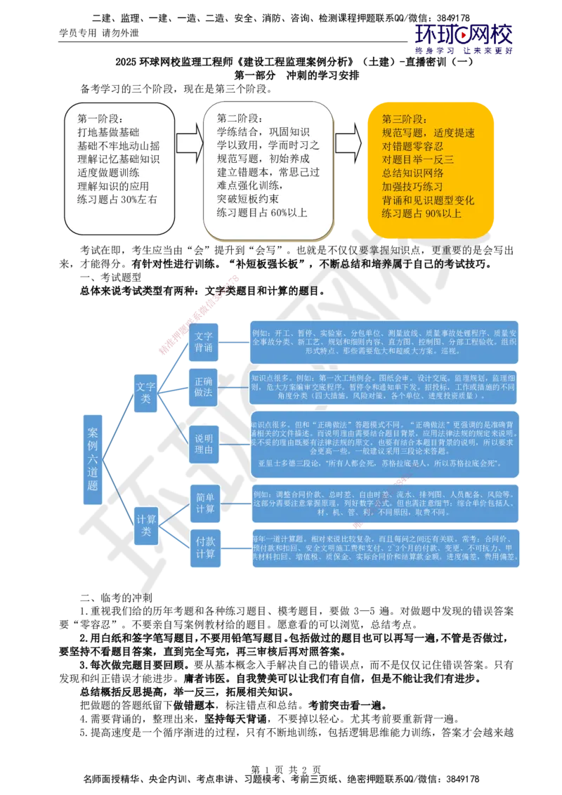 第1讲直播密训（一）1_监理工程师_2025监理工程师_2025年监理工程师SVIP_2025年监理土建案例SVIP_04-冲刺串讲✿考点强化✿小灶集训_16-案例《直播密训班》王双增HQ推荐